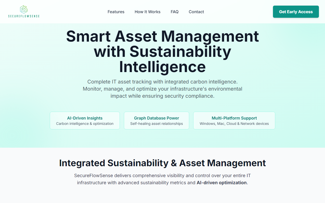 SecureFlowSense website